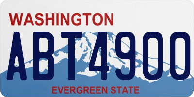 WA license plate ABT4900