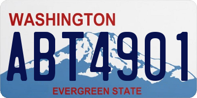 WA license plate ABT4901