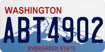 WA license plate ABT4902