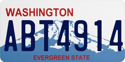 WA license plate ABT4914