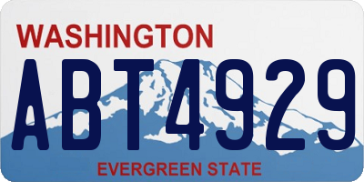WA license plate ABT4929