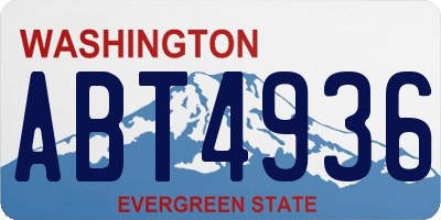 WA license plate ABT4936