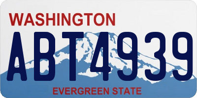 WA license plate ABT4939