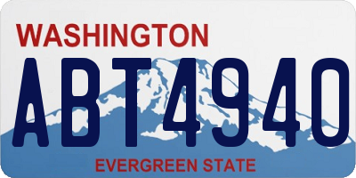 WA license plate ABT4940