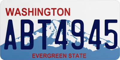 WA license plate ABT4945