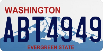 WA license plate ABT4949