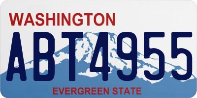 WA license plate ABT4955