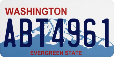 WA license plate ABT4961