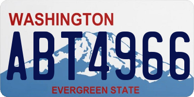WA license plate ABT4966