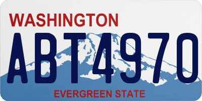 WA license plate ABT4970