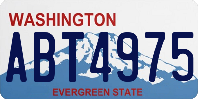 WA license plate ABT4975