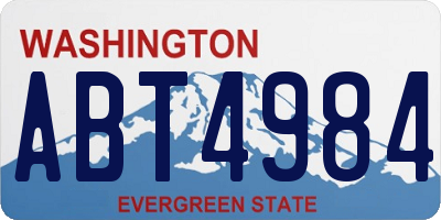 WA license plate ABT4984