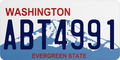 WA license plate ABT4991