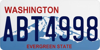 WA license plate ABT4998