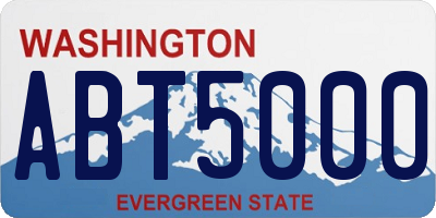 WA license plate ABT5000