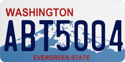 WA license plate ABT5004