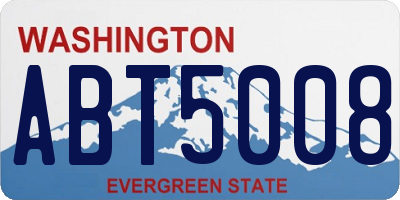 WA license plate ABT5008
