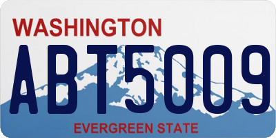 WA license plate ABT5009