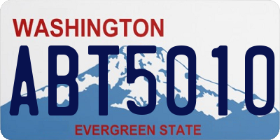 WA license plate ABT5010