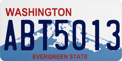 WA license plate ABT5013