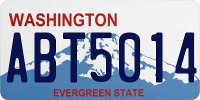 WA license plate ABT5014