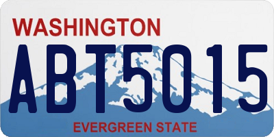 WA license plate ABT5015