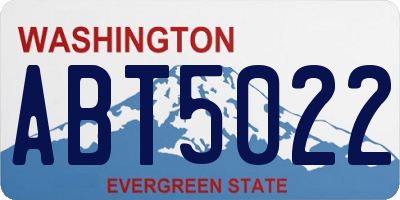 WA license plate ABT5022