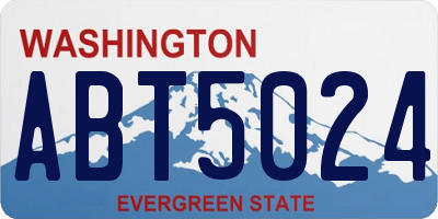 WA license plate ABT5024