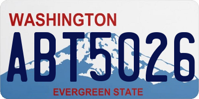 WA license plate ABT5026
