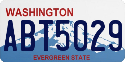 WA license plate ABT5029