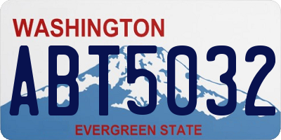 WA license plate ABT5032