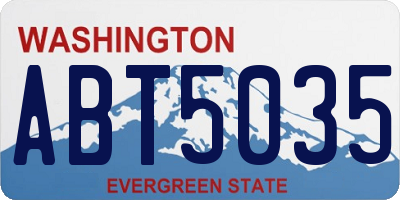 WA license plate ABT5035