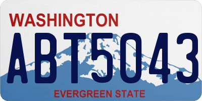 WA license plate ABT5043