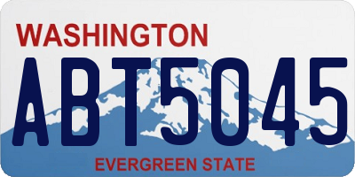 WA license plate ABT5045