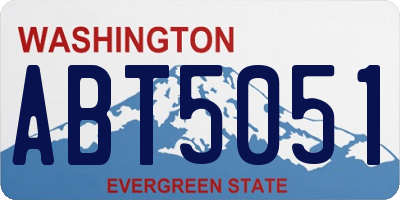 WA license plate ABT5051