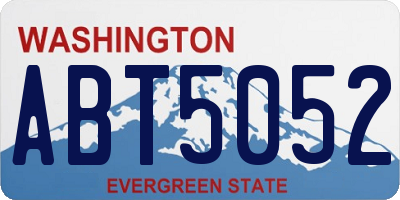 WA license plate ABT5052