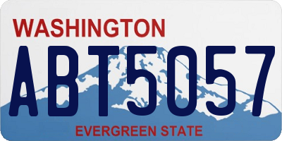 WA license plate ABT5057