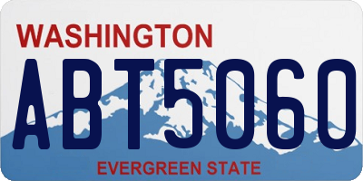 WA license plate ABT5060