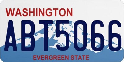 WA license plate ABT5066