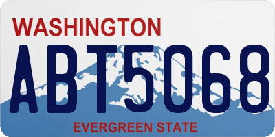 WA license plate ABT5068