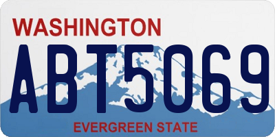 WA license plate ABT5069