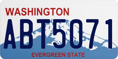 WA license plate ABT5071