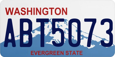 WA license plate ABT5073