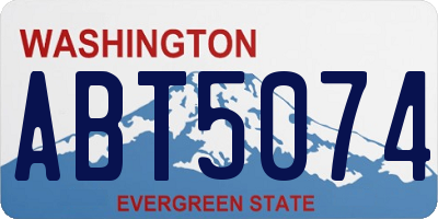WA license plate ABT5074