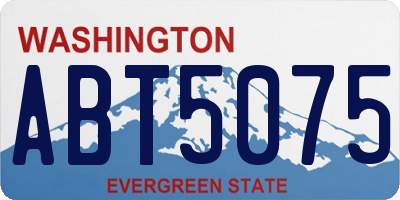 WA license plate ABT5075