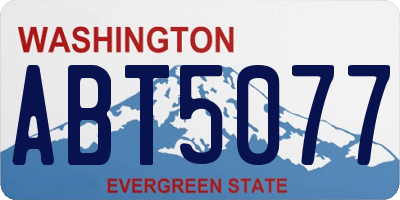 WA license plate ABT5077