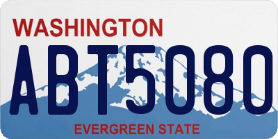WA license plate ABT5080