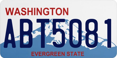 WA license plate ABT5081