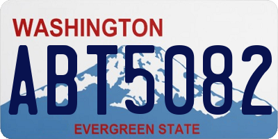 WA license plate ABT5082