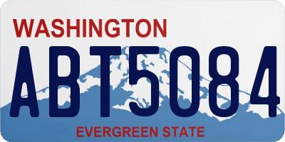WA license plate ABT5084
